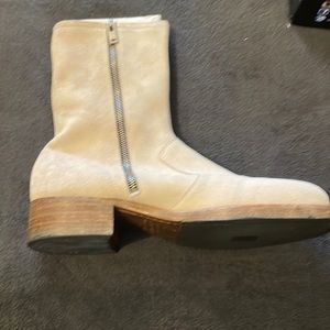 Suede white Madison Margiela women's campus boot